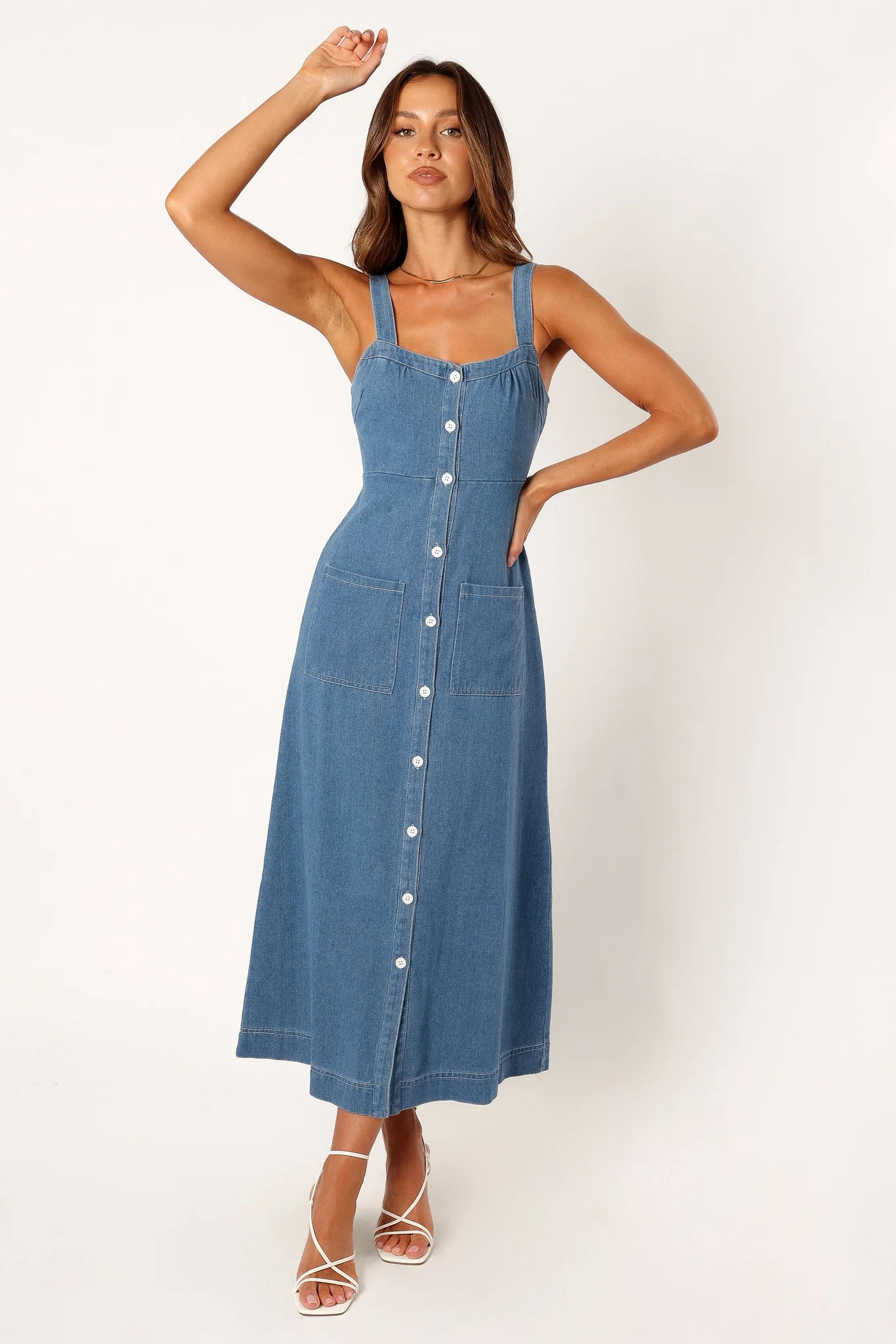 Bettie Midi Dress - Denim | Petal & Pup (US)