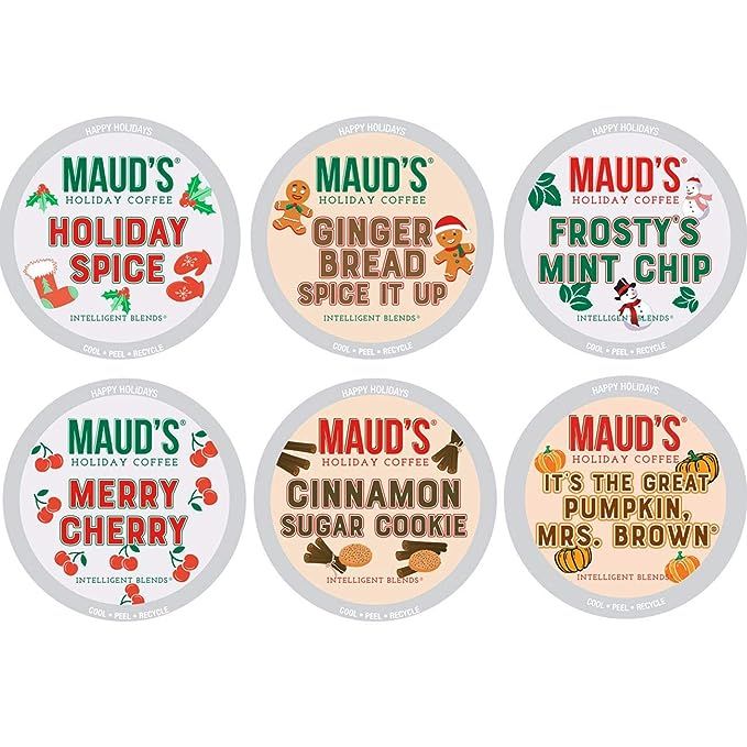 Maud's Winter Flavored Coffee Variety Pack (Holiday Variety Pack), 42ct. Solar Energy Produced Re... | Amazon (US)