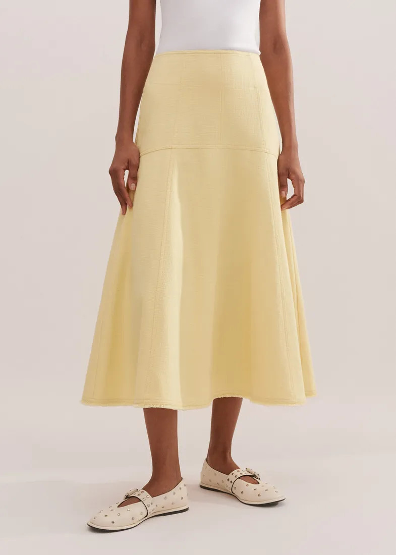 Textured Cotton-Blend Skirt | ME+EM US