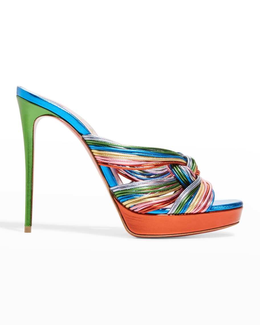 Christian Louboutin Multitaski Strappy Knot Red Sole Sandals | Neiman Marcus