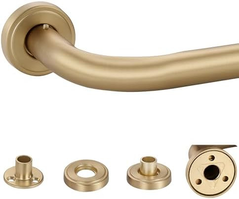 Warm Gold Wrap Around Curtain Rod, 1 Inch Diameter, 28 to 56 Inch, Adjustable Blackout Curtain Ro... | Amazon (US)