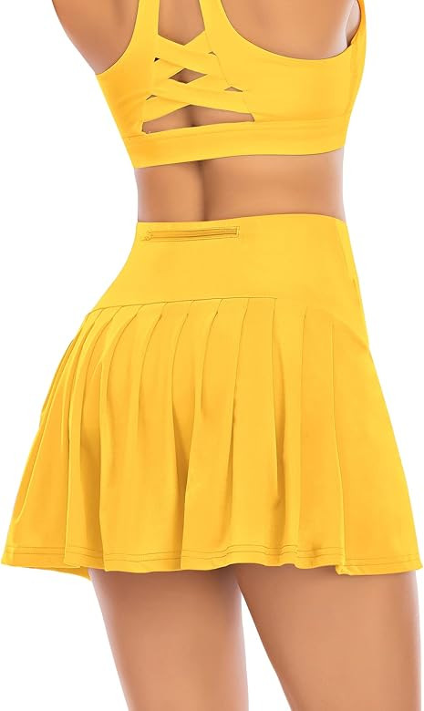 Pleated Tennis Skirts for Women with Pockets Shorts Athletic Golf Skorts Running Workout Sports A... | Amazon (US)