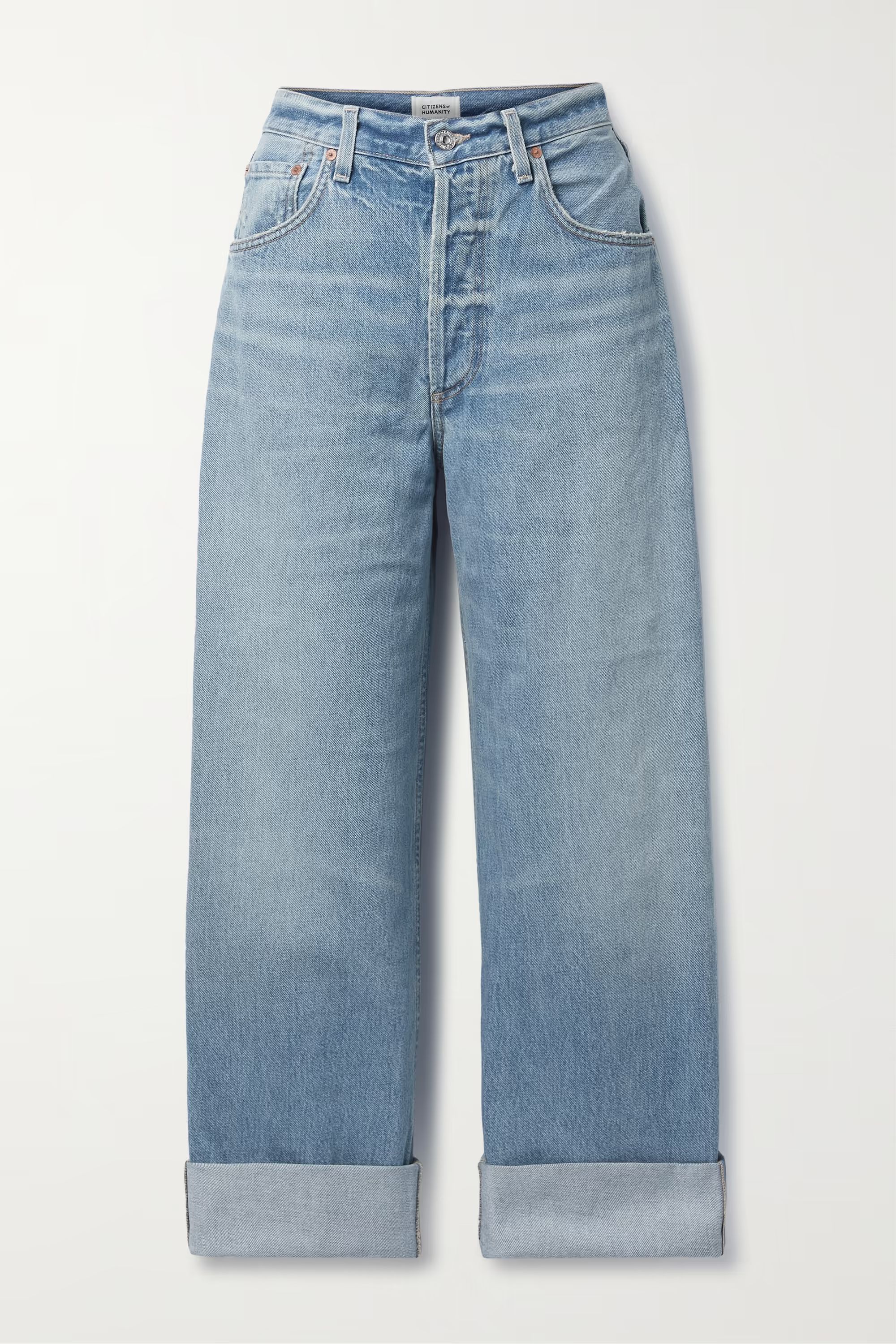 Ayla high-rise wide-leg organic jeans | NET-A-PORTER (US)