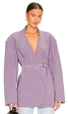Norma Kamali Oversized Double Breasted Jacket in Powder Purple from Revolve.com | Revolve Clothing (Global)