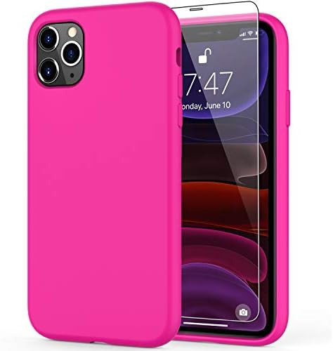 DEENAKIN iPhone 11 Pro Max Case with Screen Protector,Soft Liquid Silicone Gel Rubber Bumper Cover,S | Amazon (US)
