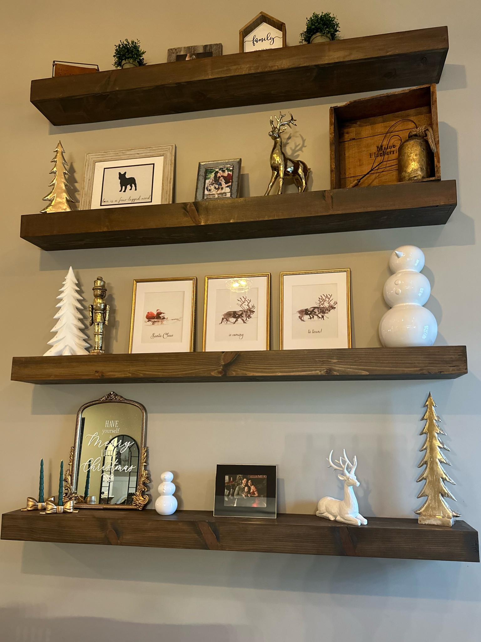I love how our floating shelves are decorated for Christmas this year! 

#LTKHome #LTKHoliday #LTKSaleAlert