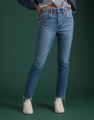 AE77 Premium Straight Crop Jean | American Eagle Outfitters (US & CA)
