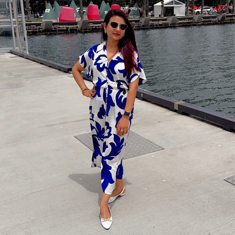 NWT H&M Midi Tie-belt 100% Viscose Collared Shirt Dress White/Blue Patterned S | eBay US