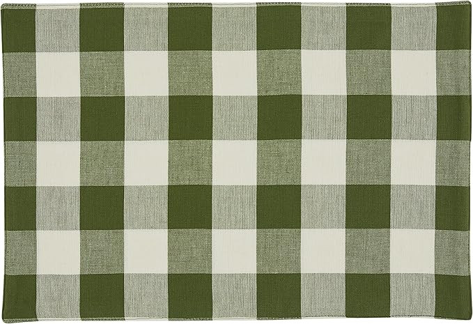 Park Designs Buffalo Check Backed Green Placemat Set of 4 | Amazon (US)