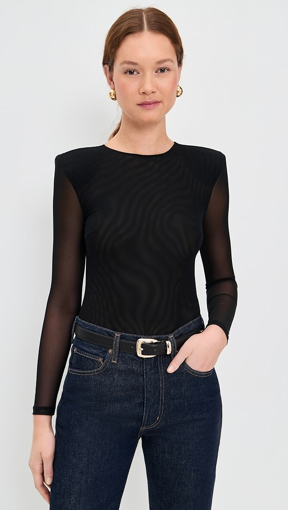 Trista Shoulder Pad Thong Bodysuit | Shopbop