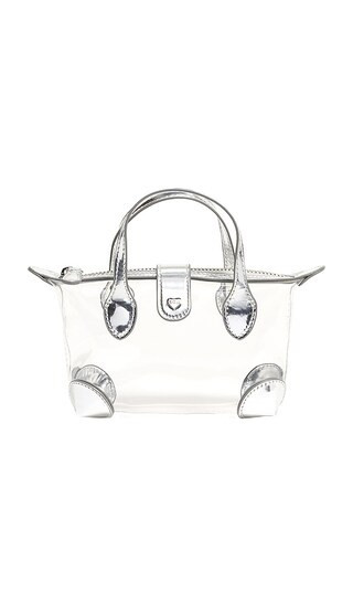 Stoney Clover Lane Clear Pouchette Crossbody Bag in Metallic Silver. | Revolve Clothing (Global)