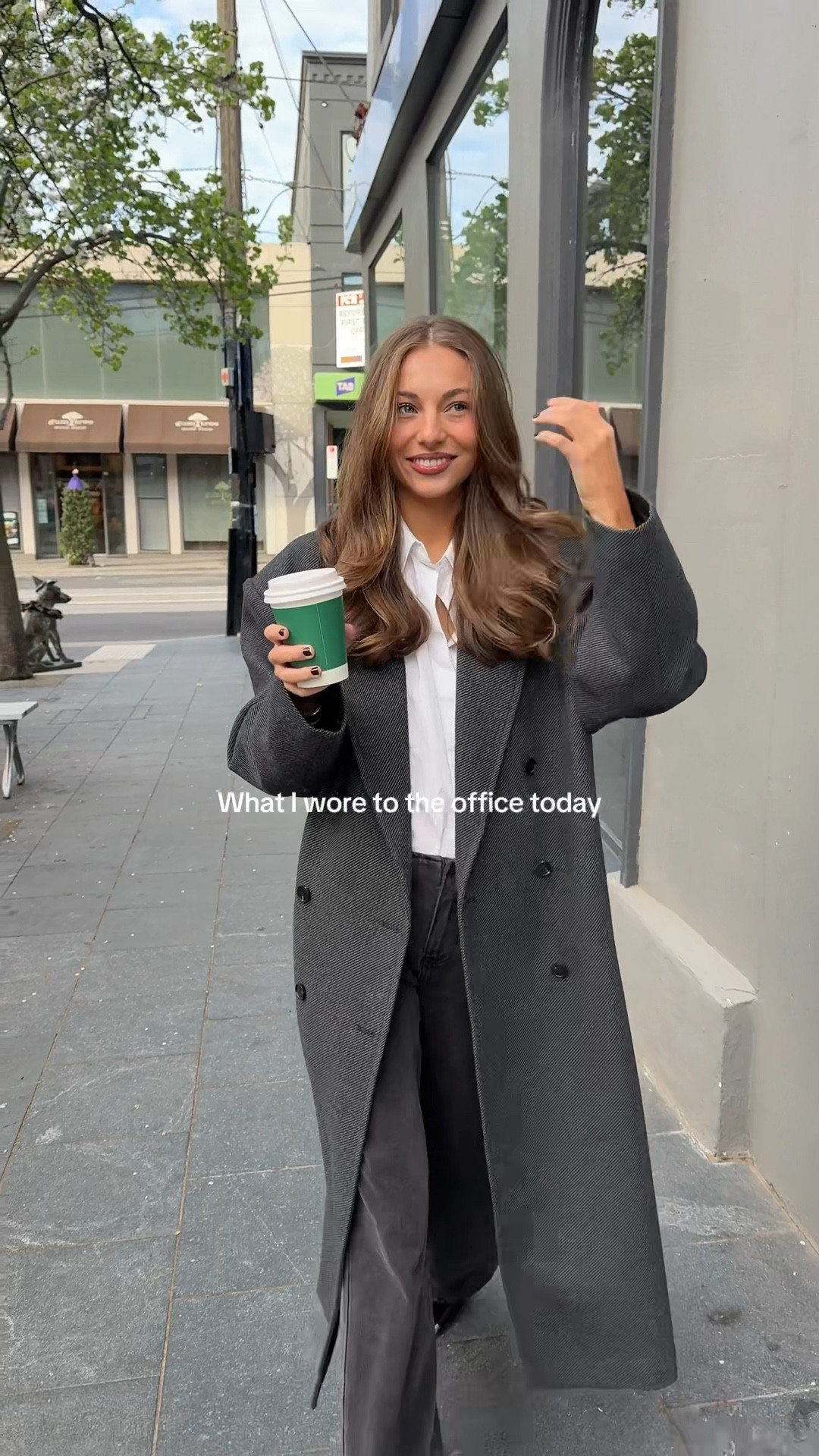 A go to office fit: white shirt is old season moss man (also love the dissh ones). Coat is naked vice and jeans linked below! 