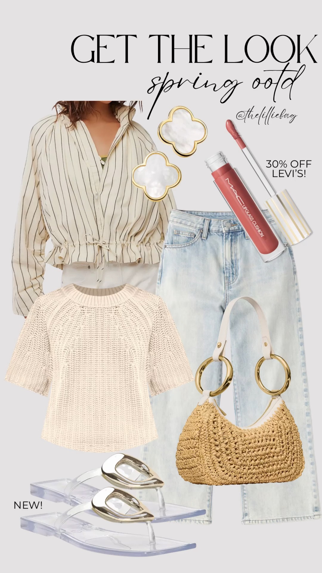Spring look!🤍 this striped Free People jacket is such a fun statement layer and perfect for spring. Paired with these Levi’s (30% off today 🙌) and the new MAC lip stain from Ulta — so good and comes in several shades.

Summer dress. Spring 2026. Jeans. Denim. Spring outfit. spring date night


#LTKSaleAlert #LTKootd #LTKSeasonal