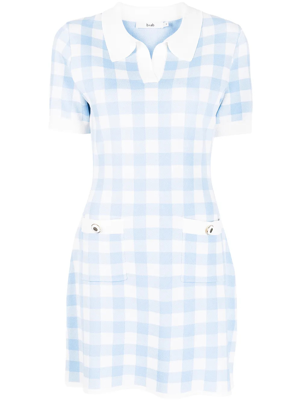 gingham-print short-sleeved mini dress | Farfetch Global