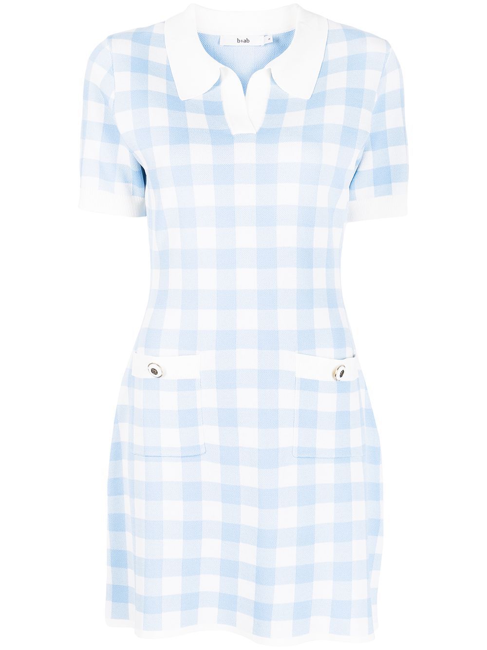 gingham-print short-sleeved mini dress | Farfetch Global