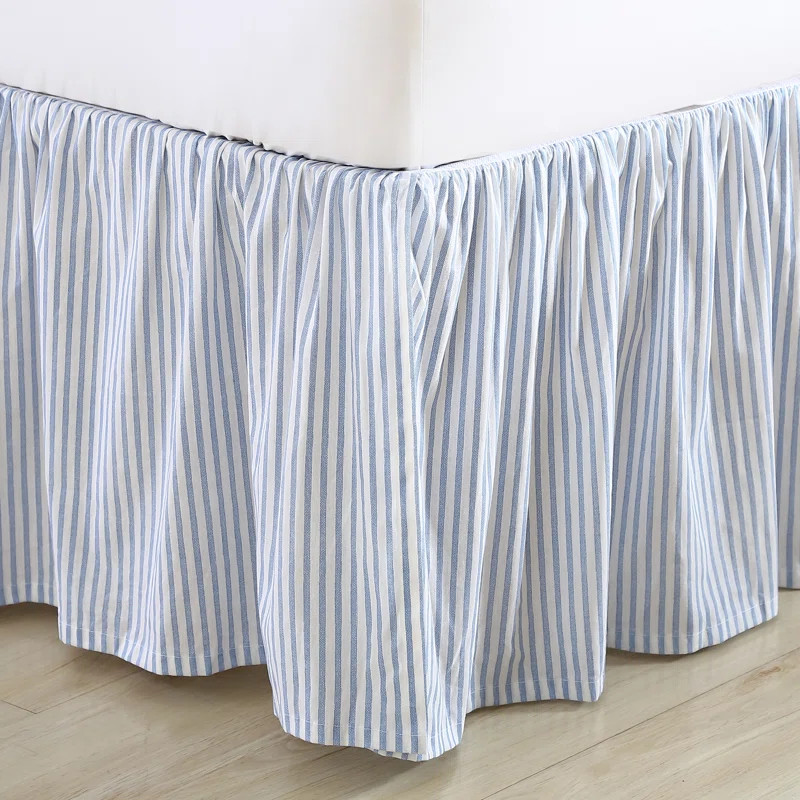 Laura Ashley Ticking Stripe Bed Skirt | Wayfair North America