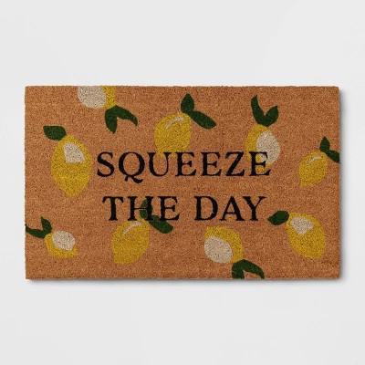 1'6"x2'6" 'Squeeze The Day' Coir Doormat Natural - Threshold™ | Target