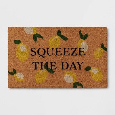 1'6"x2'6" 'Squeeze The Day' Coir Doormat Natural - Threshold™ | Target