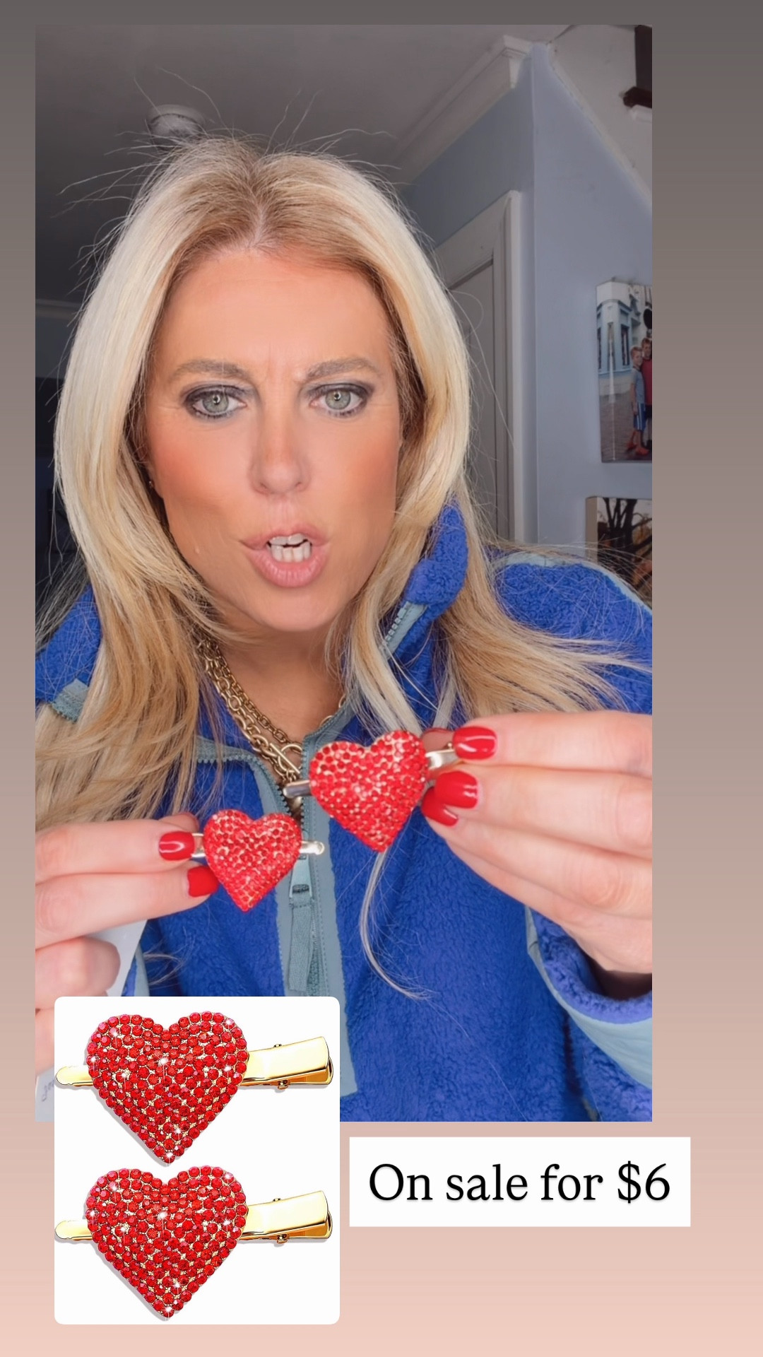 Heart hair clips 

#LTKValentine