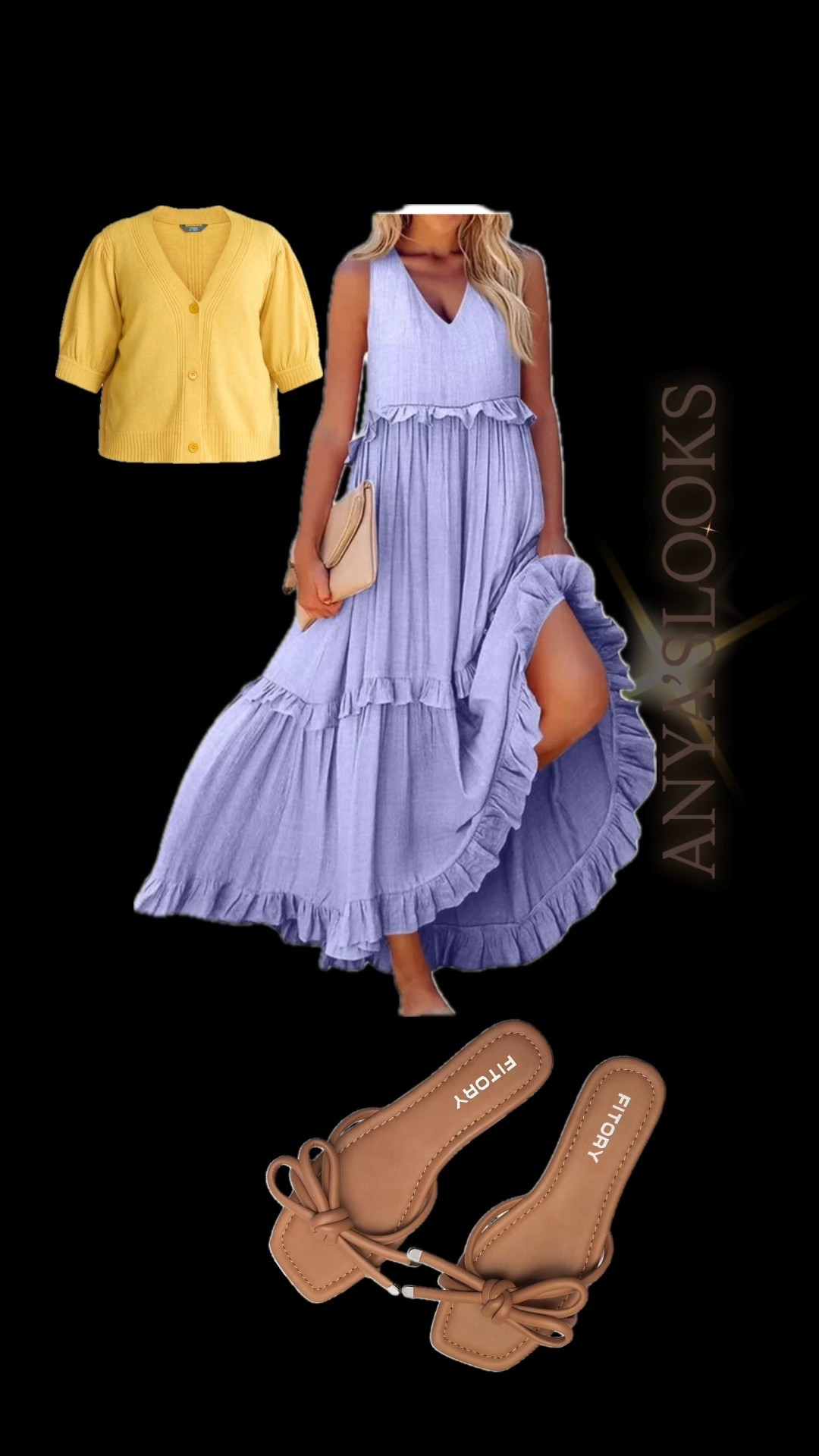 💕Cardigans OX=size 14 in regular and 1X=size 16 in regular sizing 
women’s maxi dress outfit • lavender tiered maxi dress • yellow cardigan styling • midsize fashion over 40 • casual summer outfit ideas • transitional outfits for women • feminine style inspiration • flowy maxi dress with cardigan • brunch outfit ideas for women • comfortable chic outfits