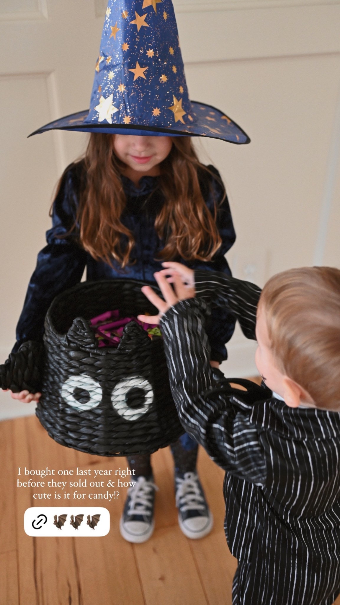 Bat basket back in stock! We used to pass out candy for trick or treaters 🦇🍬