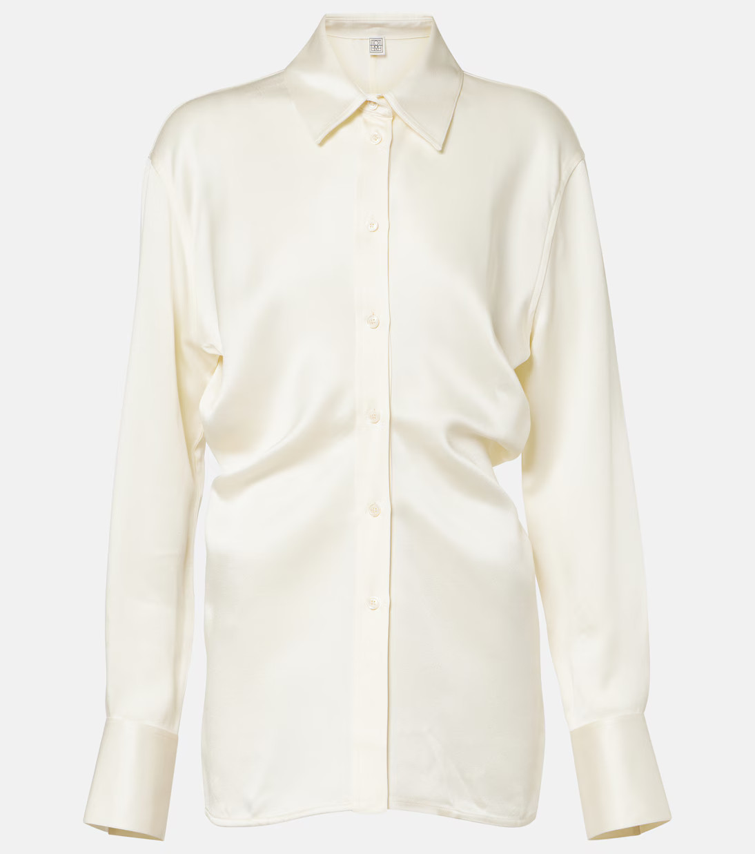 Gathered satin shirt | Mytheresa (US/CA)