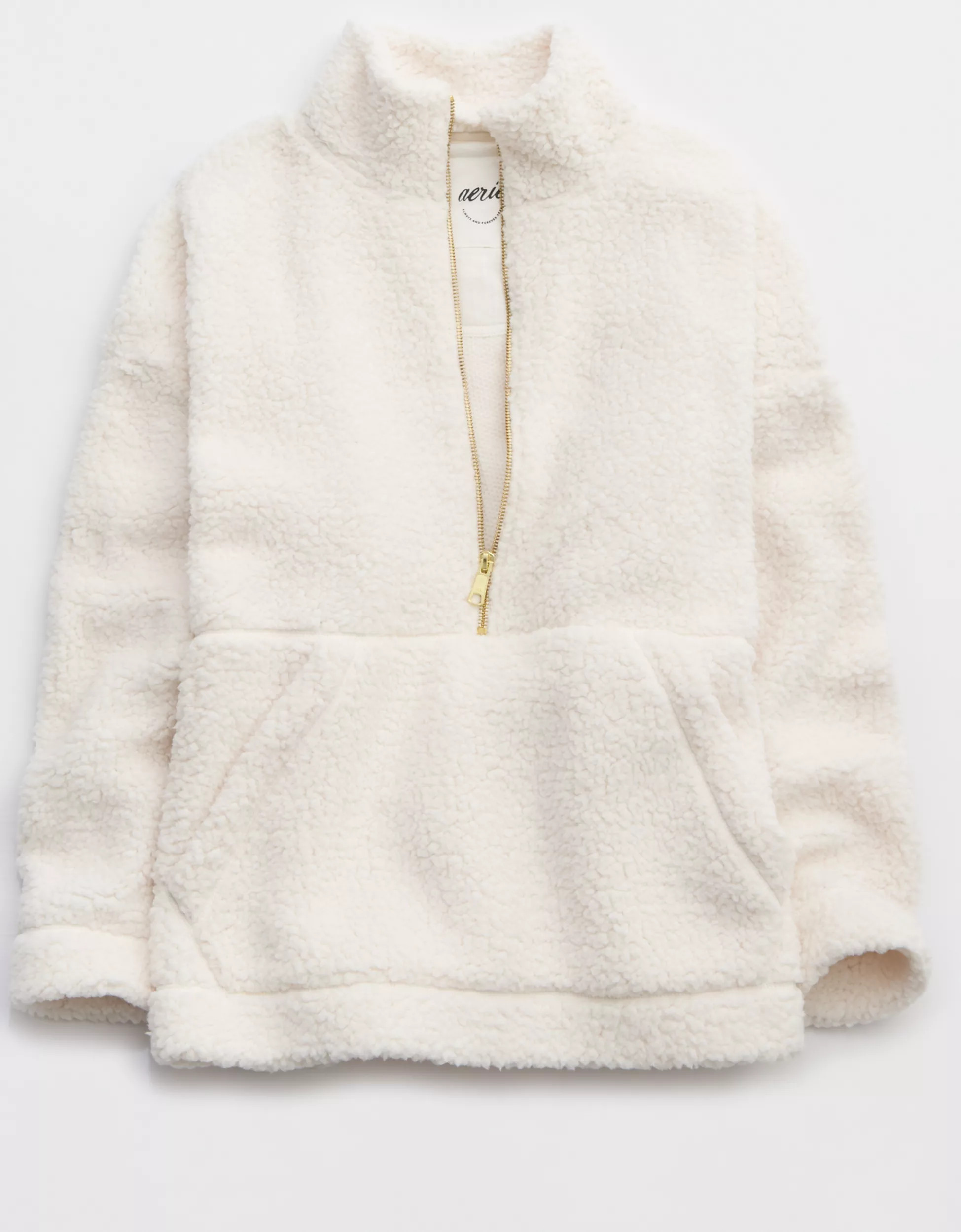Aerie Sherpa Quarter Zip Sweatshirt | Aerie