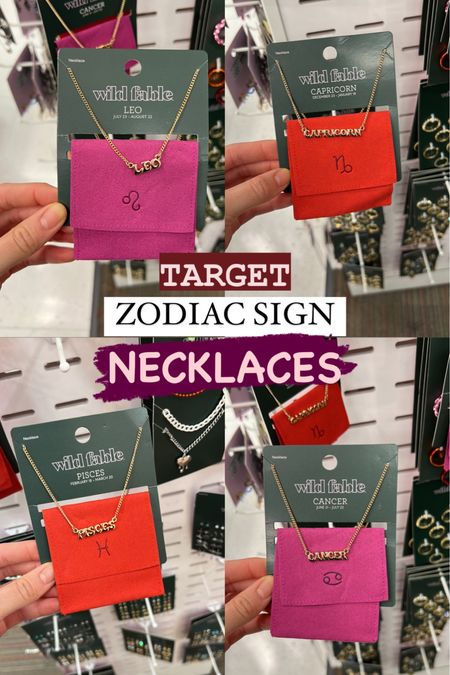 Zodiac sign necklaces from Target! 

#zodiac #horoscope #necklace #jewelry #target #giftidea #bracelet #homedecor #home #pink #red #goldjewelry #accessories 

Zodiac, horoscope, necklace, jewelry, target, gift idea, bracelet, home decor, home, pink, red, gold jewelry, accessories 

#LTKunder50 #LTKGiftGuide #LTKstyletip
