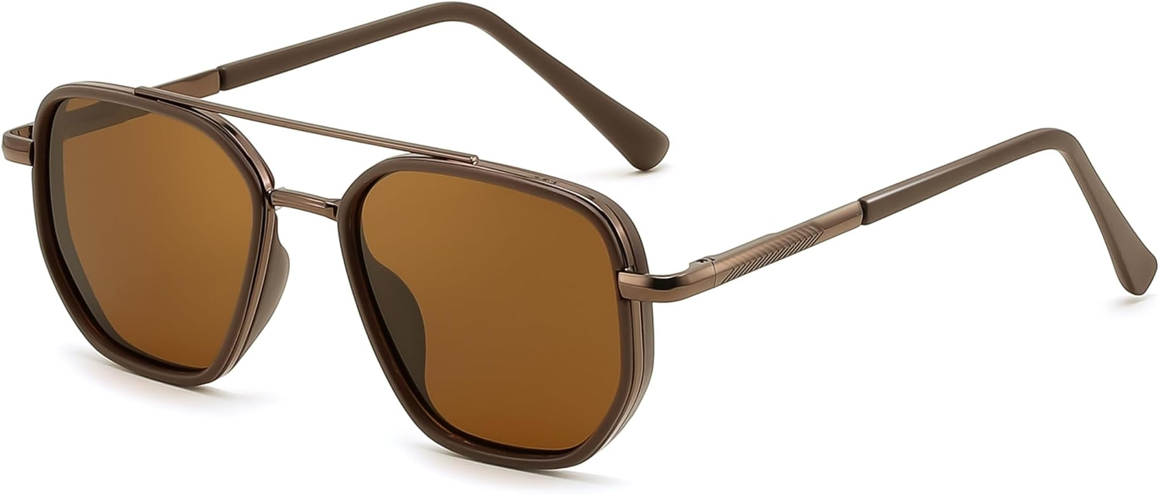 FEISEDY Polarized Aviator Sunglasses for Men Square Retro Metal Frame UV 400 Protection TAC Lens ... | Amazon (US)