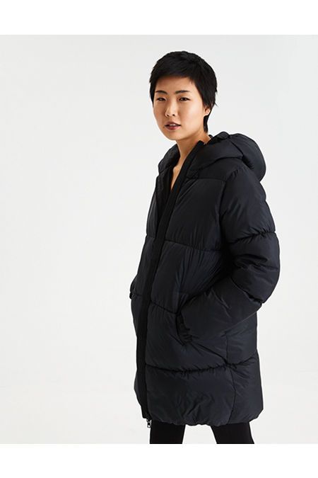 AE Long Hooded Puffer Coat | American Eagle Outfitters (US & CA)