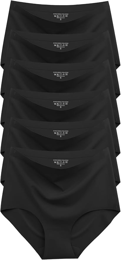 Cuweni Womens Underwear Seamless High Waisted Briefs Silky Stretch No Show Breathable Full Covera... | Amazon (US)