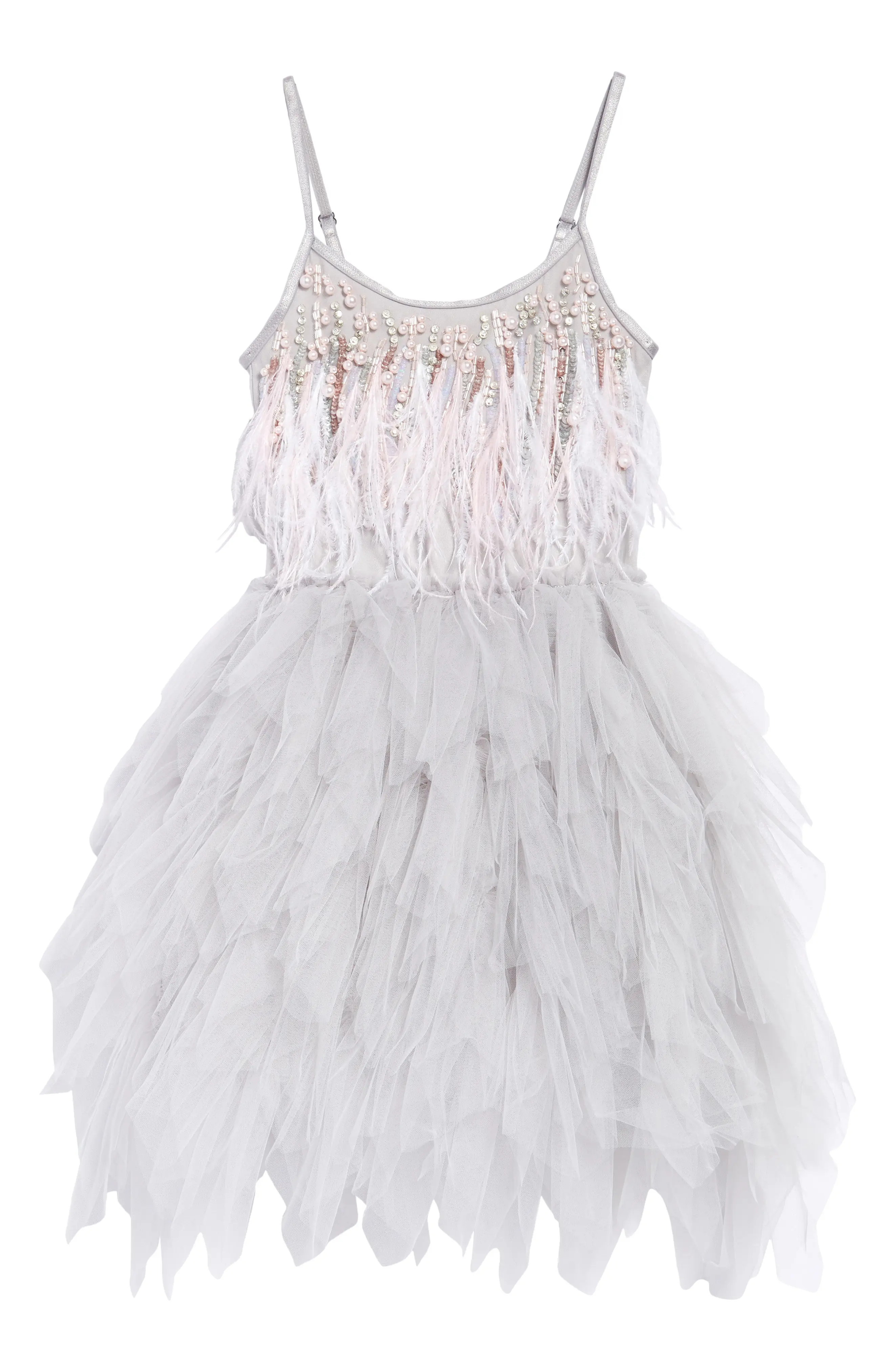 Girl's Tutu Du Monde Moonrise Embellished Tutu Dress, Size 6-7Y - Grey | Nordstrom