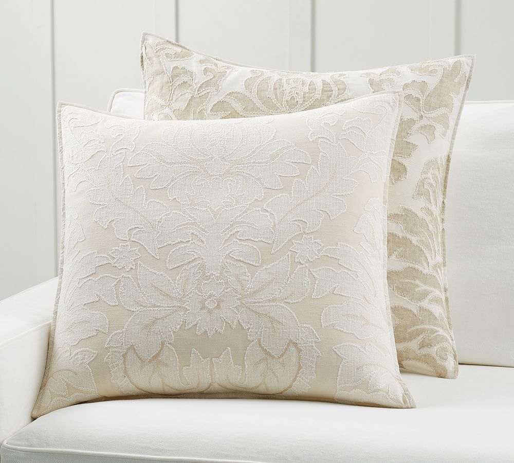Francesca Hand Embroidered Pillow Cover | Pottery Barn (US)