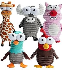 Nocciola 10 Pack Bread Dog Toys with a Bag,Crinkle Dog Squeaky Toys,Puppy Toys to Keep Them Busy,... | Amazon (US)