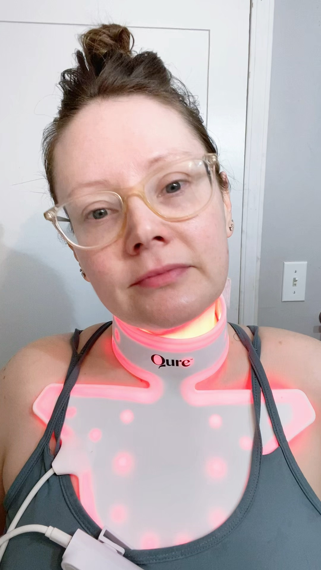 Okay but “tech neck” is REAL 😭 Between phones, computers, and constantly looking down, I started realizing I was completely neglecting my neck and chest area in my skincare routine.

So I started using the Qure LED Neck & Décolleté device. It uses both Red Light (633nm) and Near Infrared Light (830nm) with 55 dual-core LEDs designed for even coverage across the neck and chest area.

One of the reasons I was interested in red light therapy is because it targets fibroblasts — the cells in your skin responsible for producing collagen and elastin, which help skin appear firmer and smoother over time.

I also love that this one is cordless, rechargeable, hands-free, and only takes 10 minutes per session. The clip + velcro setup makes it so easy to throw on while relaxing or scrolling my phone honestly 😂

The brand recommends using it at least 3 times a week, but I’ve personally been using mine every single day.

#LTKselfcare #LTKmorningroutine #LTKBeauty