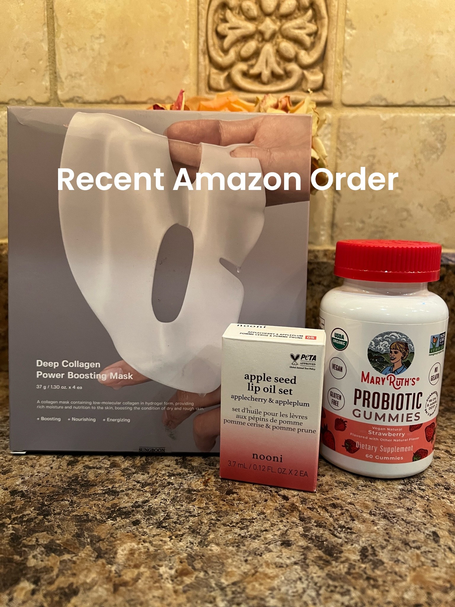 Recent Amazon Order - #sungboon #facemask #lipoil #nooni #maryruth #vitamins #gummyvitamins #beauty #skincare

#LTKselfcare #LTKBeauty