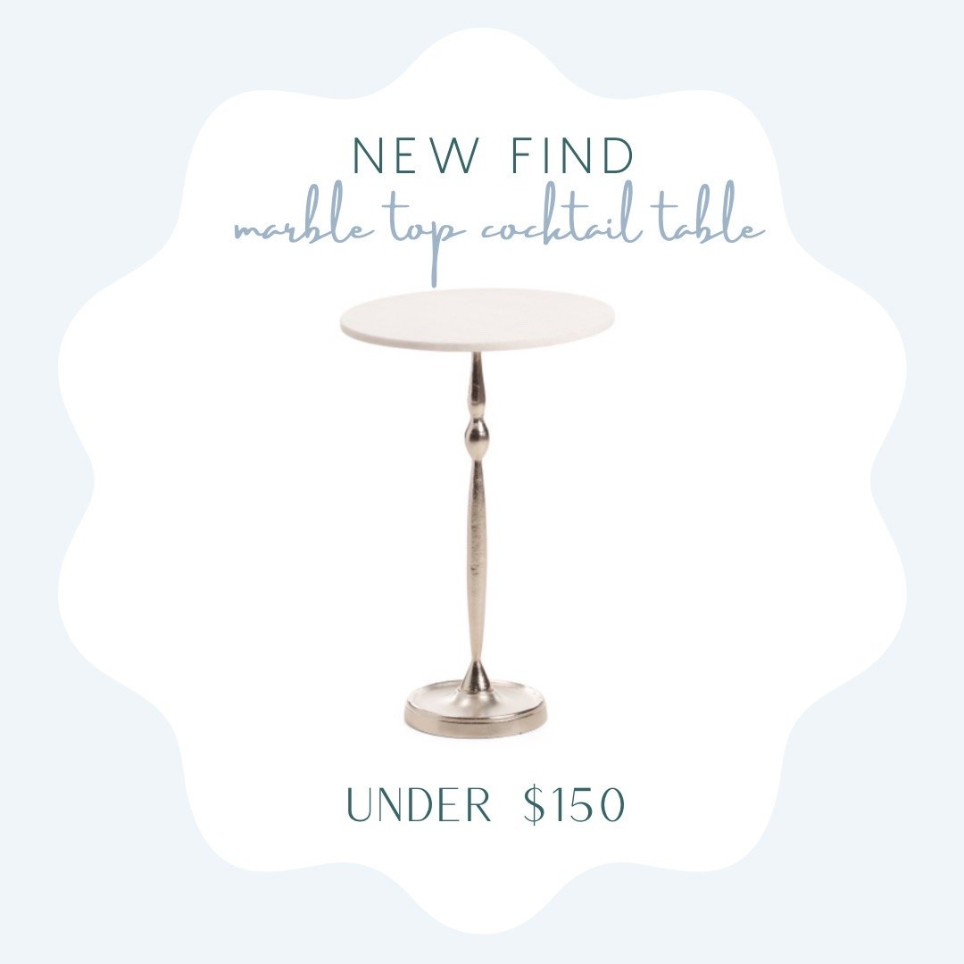 Marble top cocktail table makes a perfect accent piece and useful side table under $150!