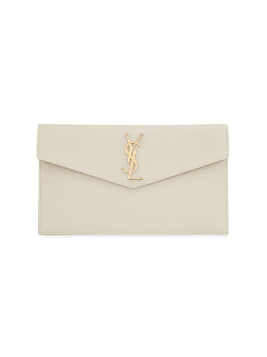 Medium Uptown Leather Clutch | Saks Fifth Avenue
