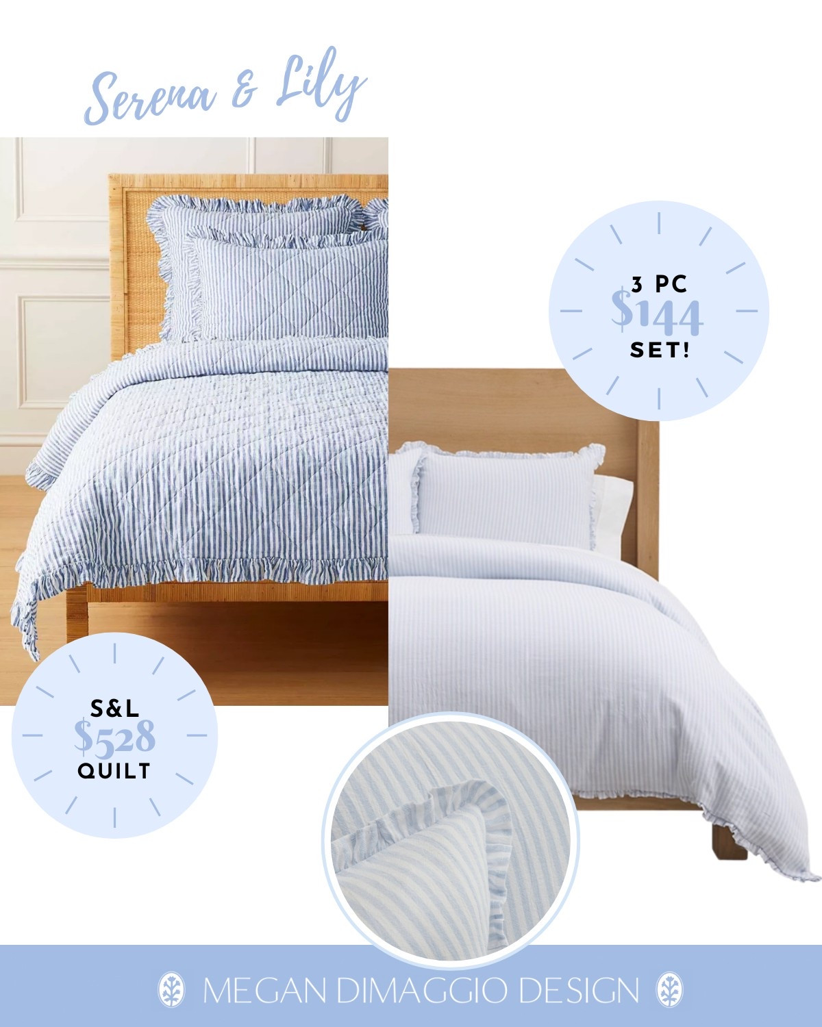 Brand new Serena & Lily bedding look for less!! Our favorite blue and white stripe Nantucket quilt now has a 3 piece COMFORTER set dupe that’s 40% OFF w/ code: springpreview making it under $150!!  🤯🙌🏻🤍

#LTKSpringSale #LTKHome #LTKSaleAlert