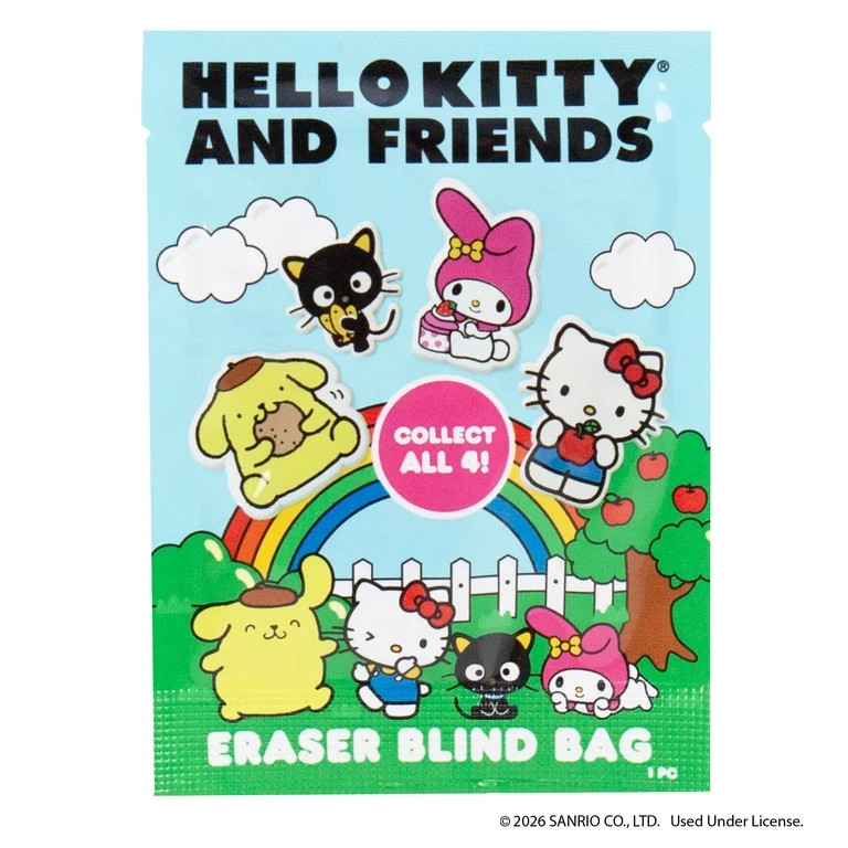 Hello Kitty\u00ae and Friends Eraser Blind Bag - Mystery Collectible Erasers | Walmart (US)