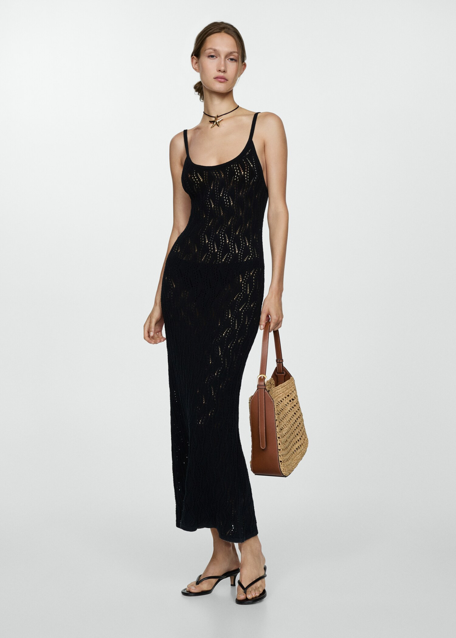 Natural fiber sack bag | MANGO (US)