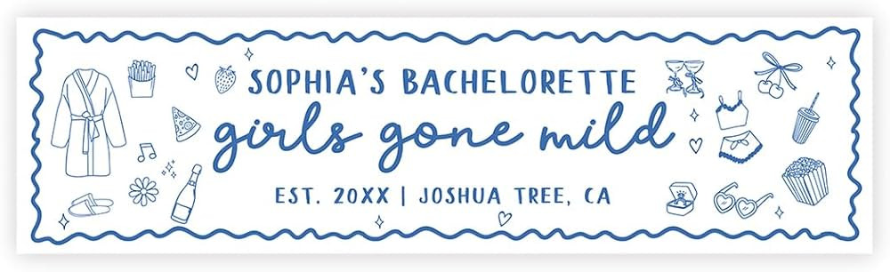 Andaz Press Girls Gone Mild Custom Bachelorette Banner, Personalized Bachelorette Party Decoratio... | Amazon (US)