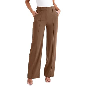 NIMIN High Waisted Work Pants for Women Wide Leg Dressy Pants Business Casual Trousers 2026 Summe... | Amazon (US)