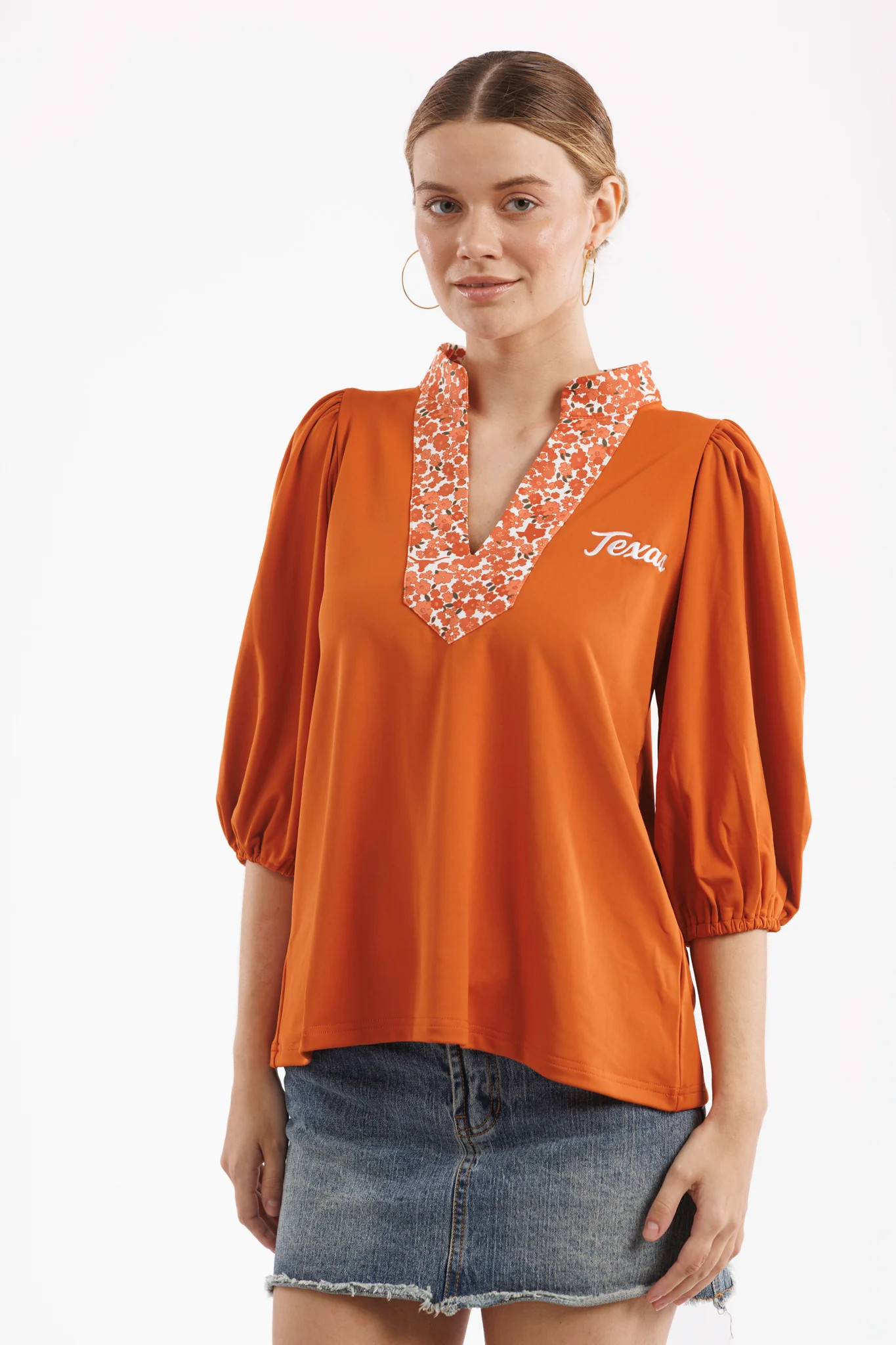 The Eliza Top - Texas Orange | Smith and Quinn