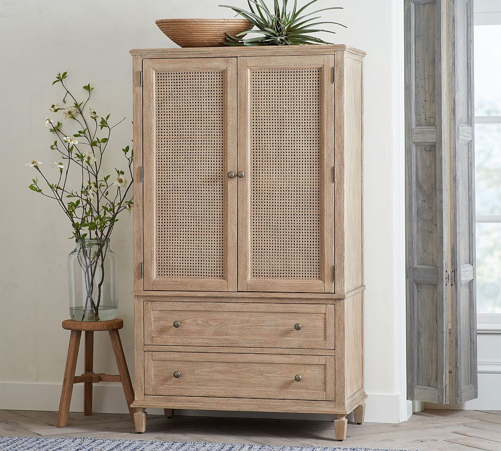 Sausalito Cane Armoire (40") | Pottery Barn (US)