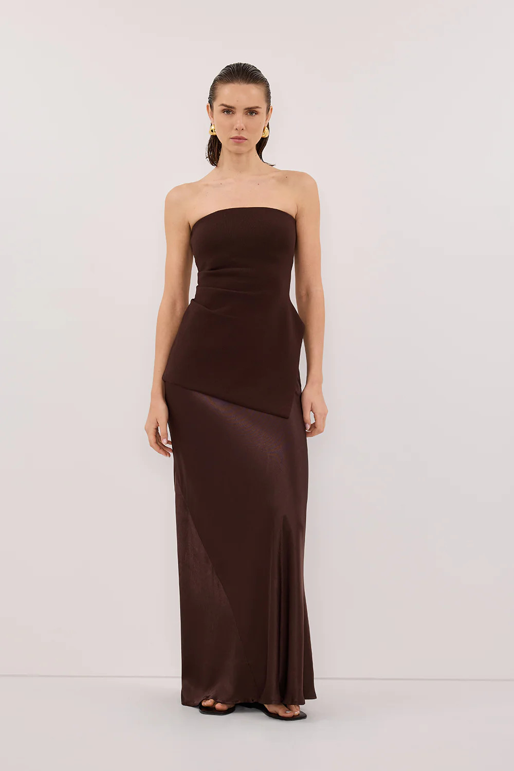 LUKE CHOC LONGLINE BANDEAU TOP | DISSH