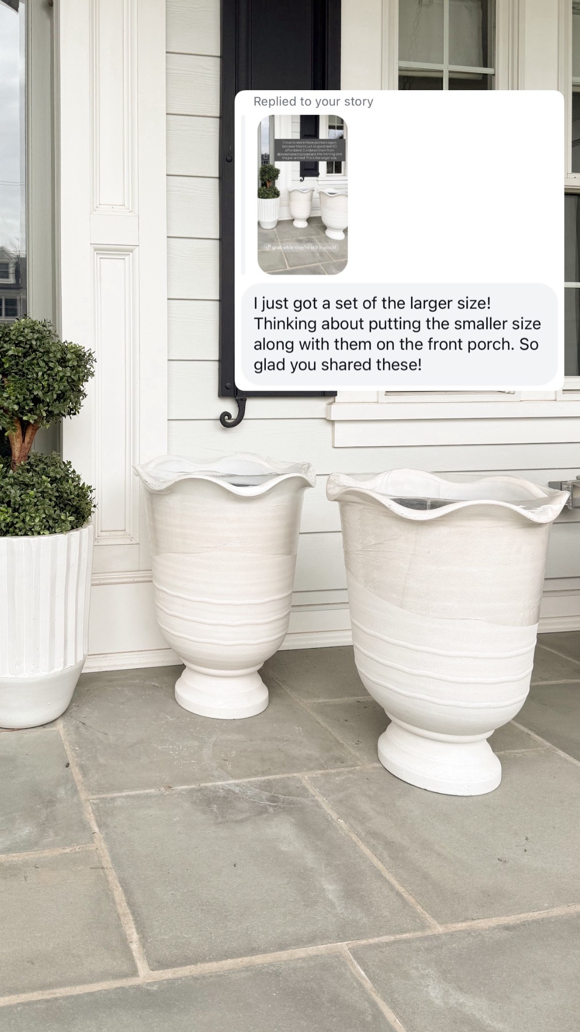If you’ve been looking for a tall planter similar to what we have on our front porch, these planters from @lowes are available and only $40-$50 depending on the size that you choose!

#LTKHome #LTKSaleAlert #LTKSeasonal