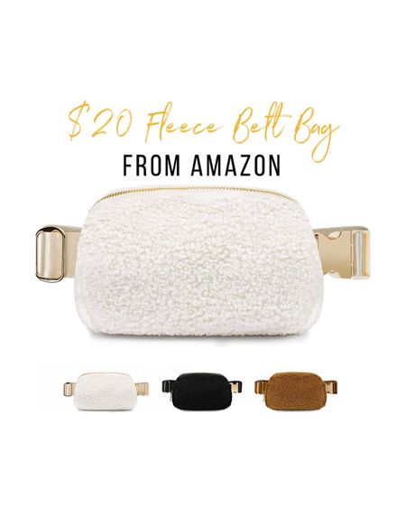 My fave belt bag from amazon, this Sherpa Fanny pack. On sale for $20. Beautiful gold buckle, and lots of room! 

#LTKFind #LTKitbag #LTKsalealert