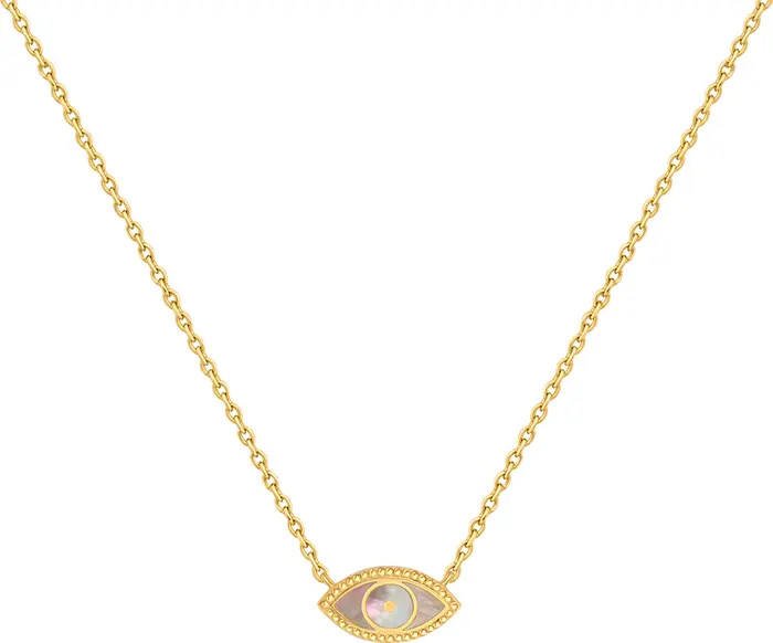 Glowing Energy Evil Eye Mother of Pearl Necklace | Nordstrom