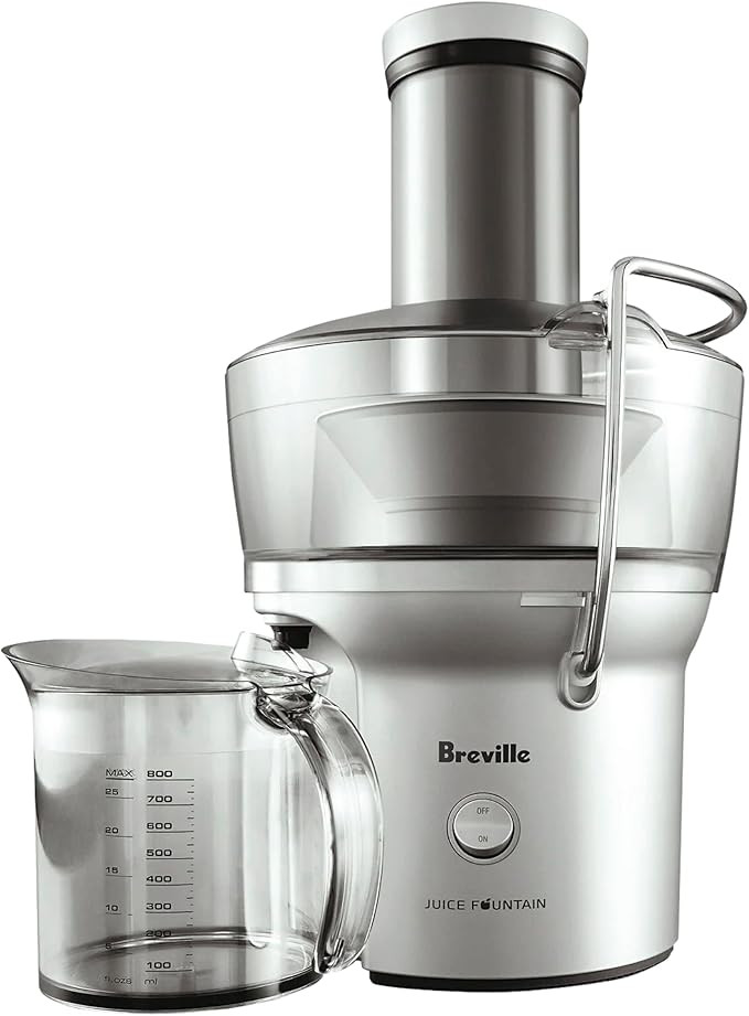 Breville BJE200XL Juice Fountain Compact Centrifugal Machine, 25 fl oz, Silver | Amazon (US)